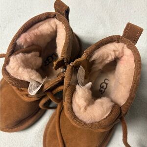 UGG Kids Tan Boots with Cream Lining